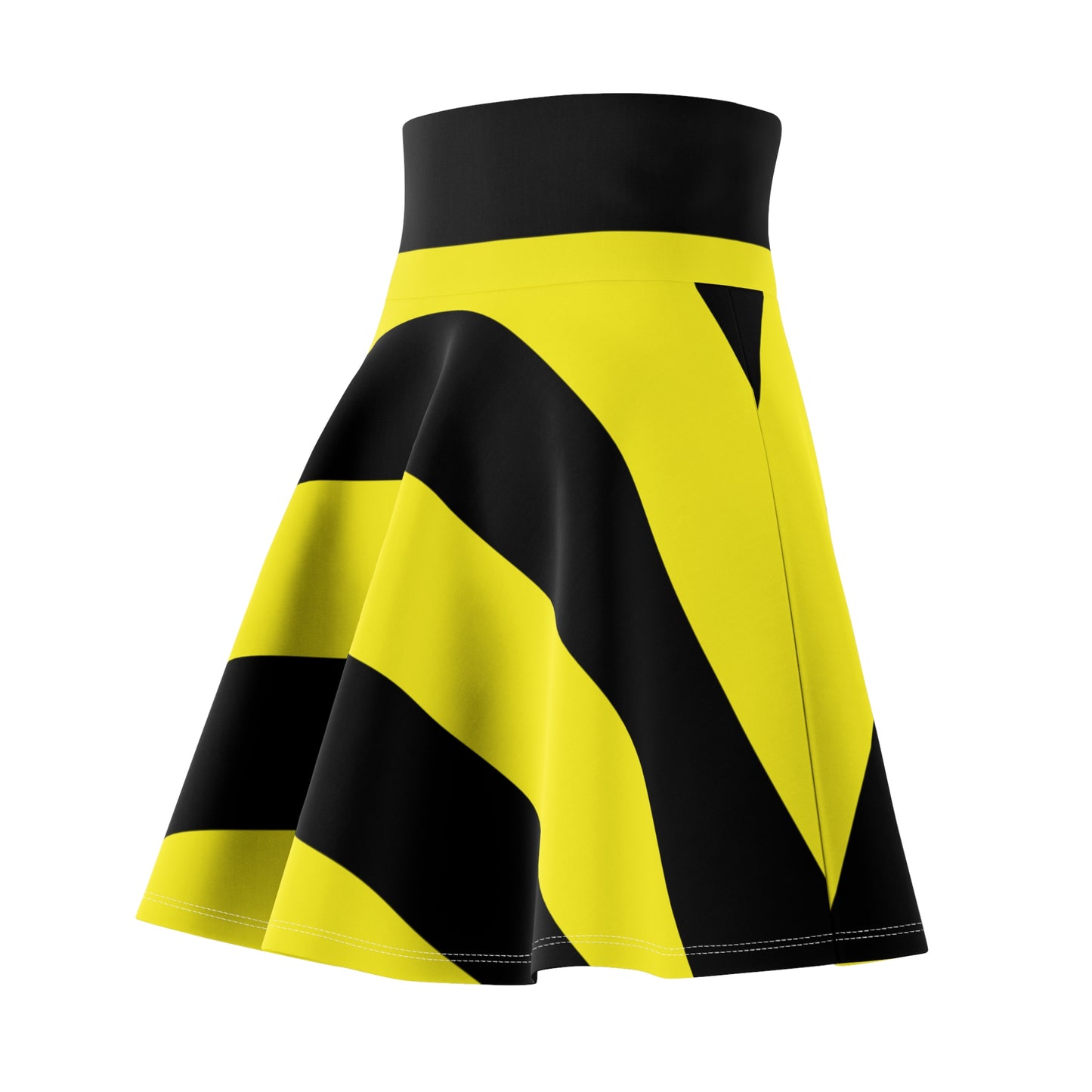 Women's Bee Skater Skirt, Trendy AOP Design, Chic Outfit, Casual Wear, Spring Fashion, Festival Attire, Everyday Style