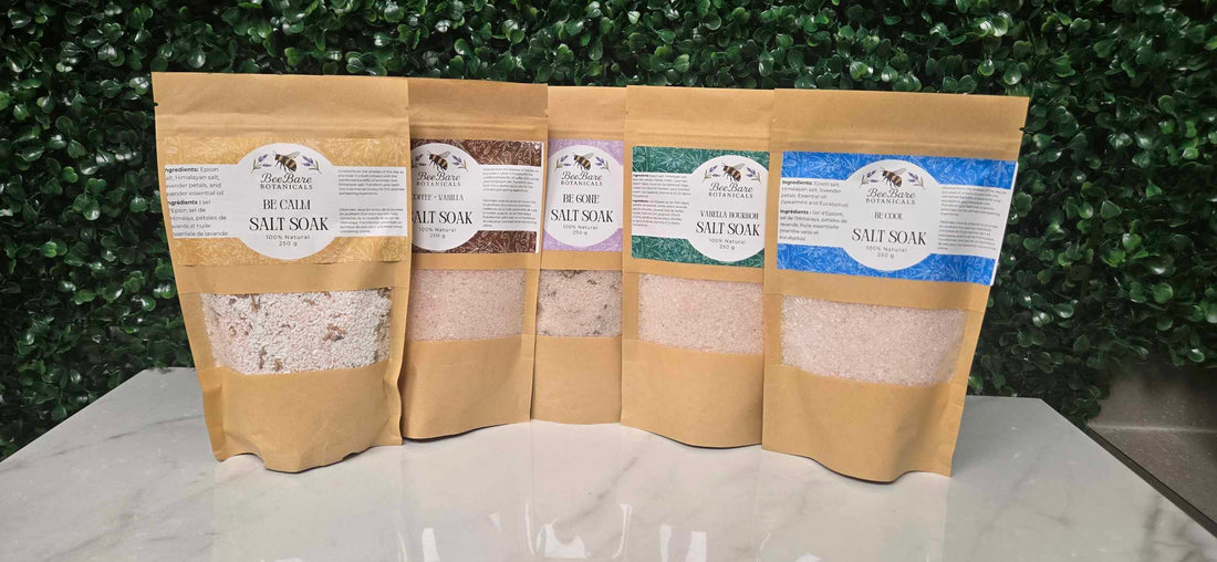 How to Use Bee Bare Botanicals Salt Soaks for Relaxation and Glowing Skin