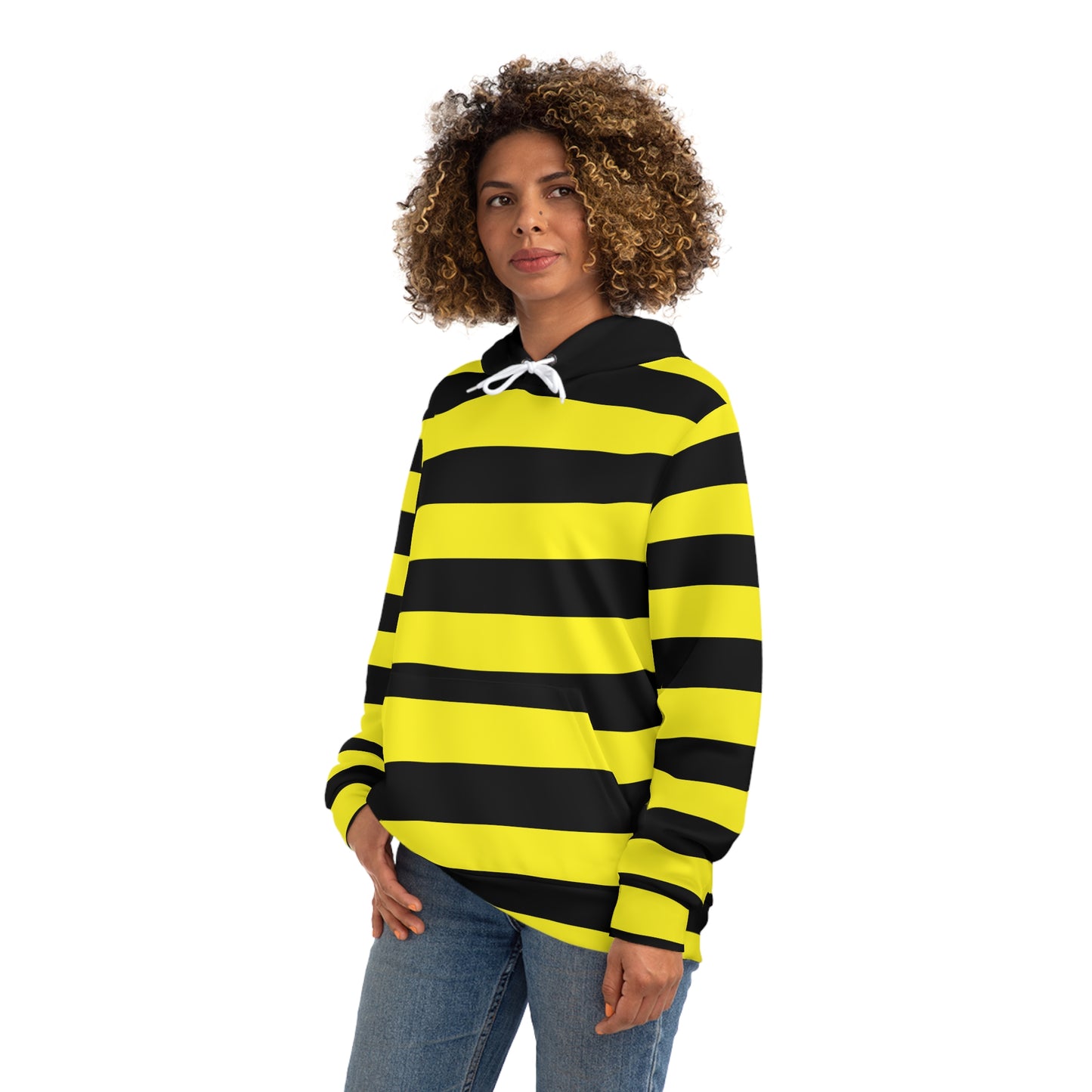 Bold Striped Fashion Hoodie - Unisex Streetwear, Comfortable Layering, Casual Wear, Gift for Bees Lovers, Versatile Style