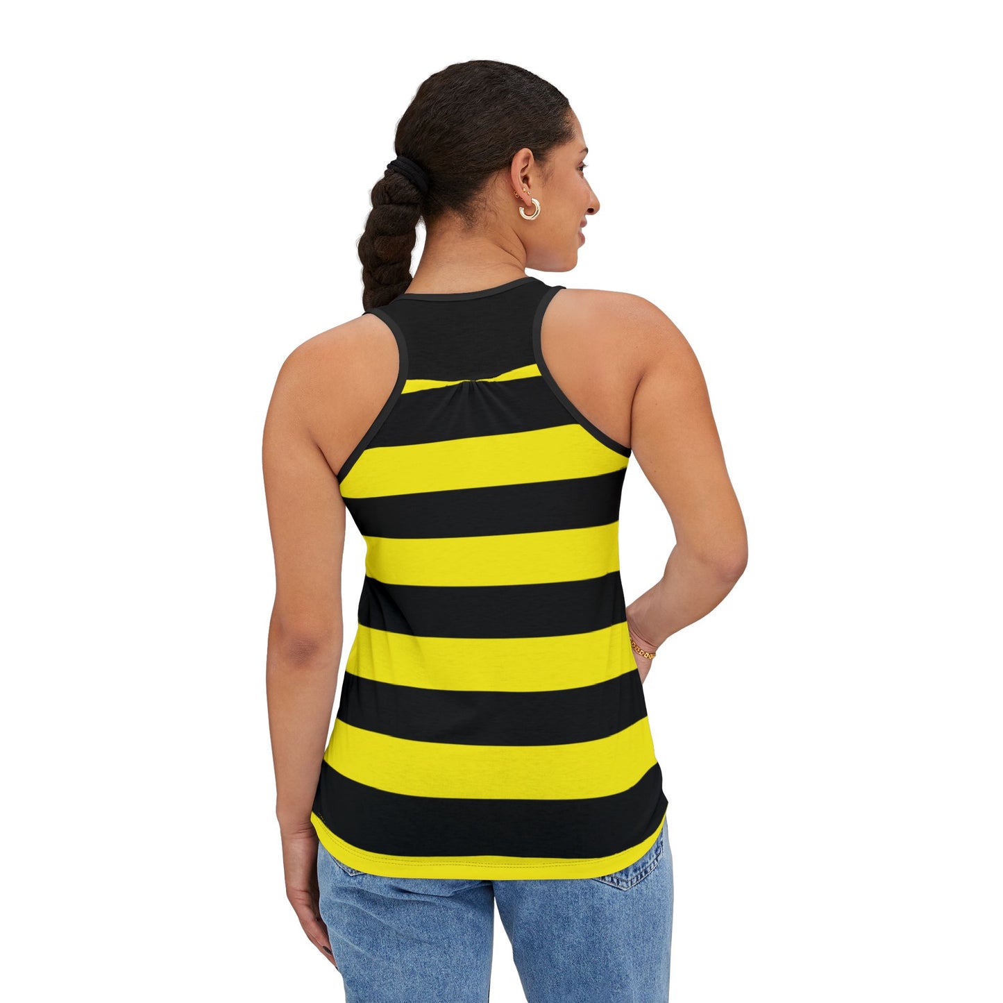 Women’s Bee Striped Tank Top – Sweet, Strong, and Sustainably Stylish