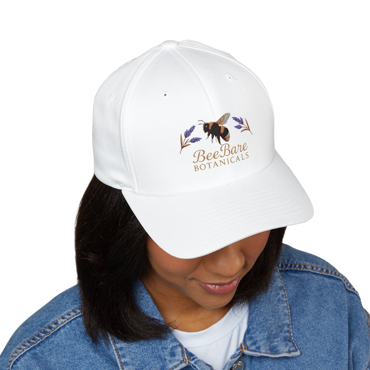 Embroidered Bee Bare Botanicals Cap